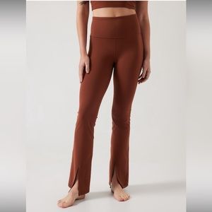 Athleta Elation Split Flare Pant in Ancient Mahogany